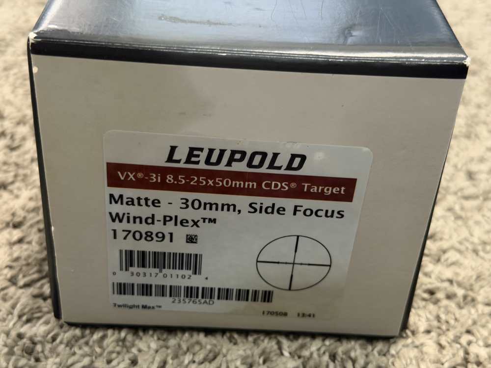 Leupold VX-3I 8.5-25x50 mm riflescope 30mm Wind Plex matte 1/4” click LNIB-img-11