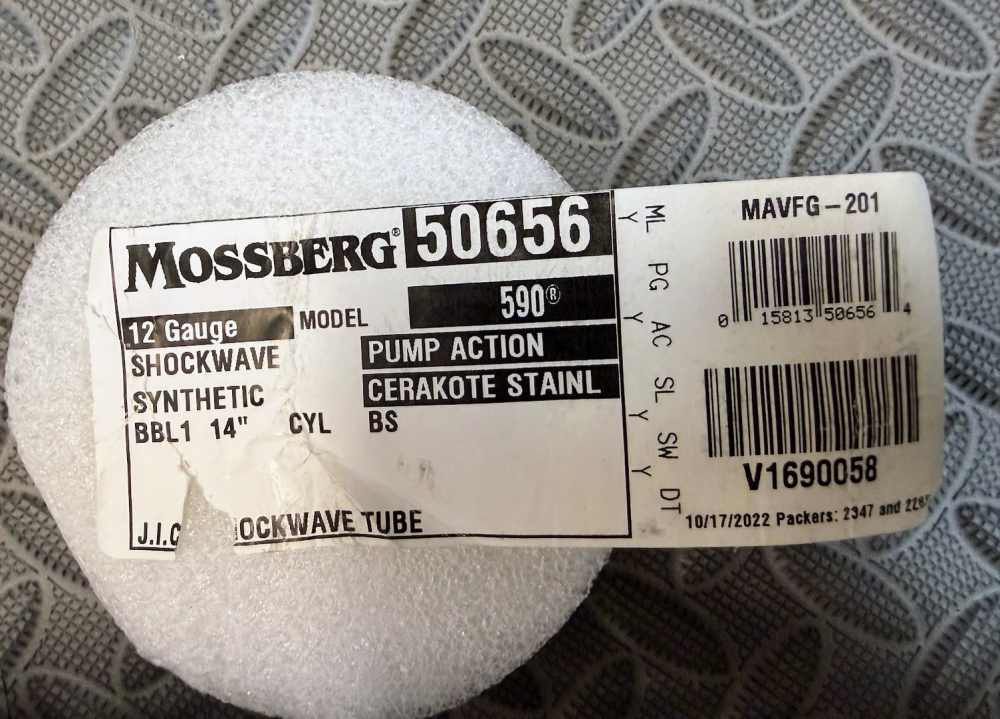 New Mossberg 590 Shockwave JIC — 12 ga Cerakote finish-img-2