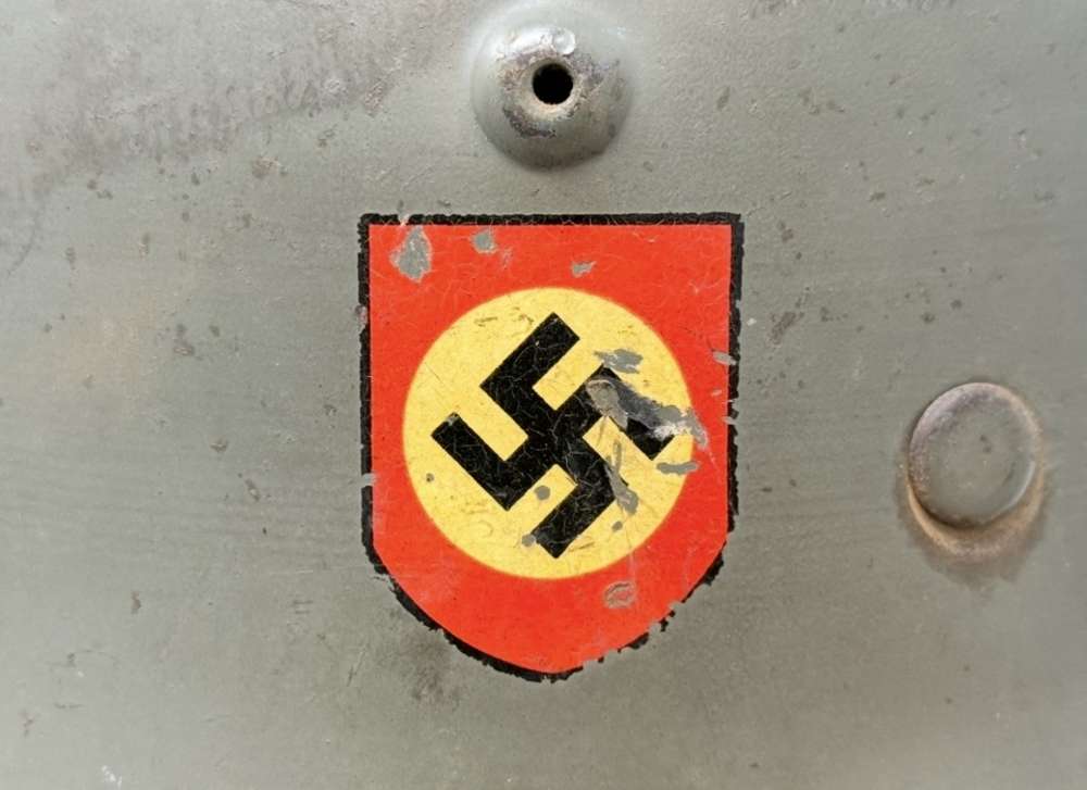 WW2 German M34 Double Decal Police HELMET SD SS WWII -img-13