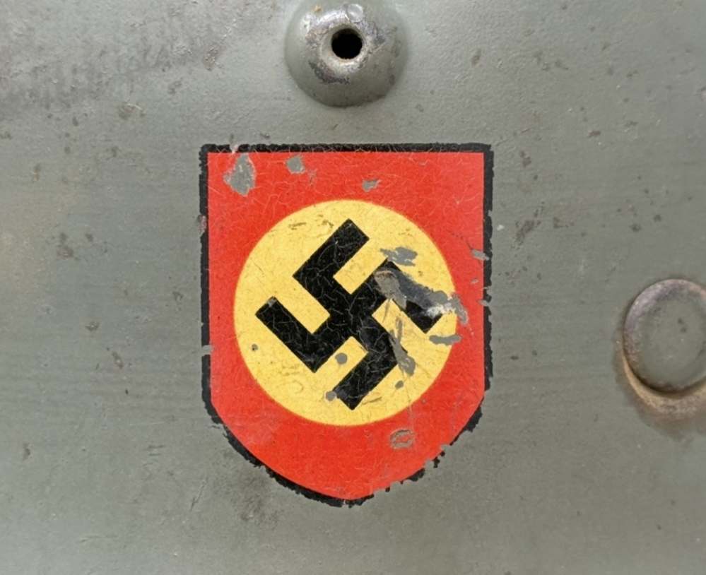 WW2 German M34 Double Decal Police HELMET SD SS WWII -img-12