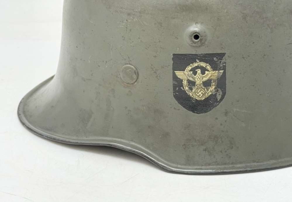 WW2 German M34 Double Decal Police HELMET SD SS WWII -img-14