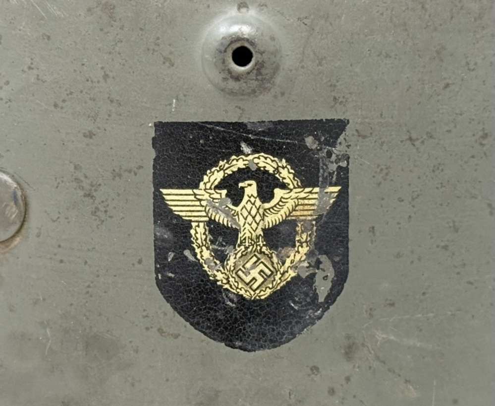WW2 German M34 Double Decal Police HELMET SD SS WWII -img-16