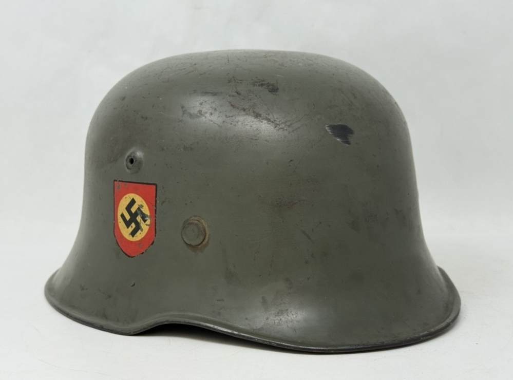 WW2 German M34 Double Decal Police HELMET SD SS WWII -img-4