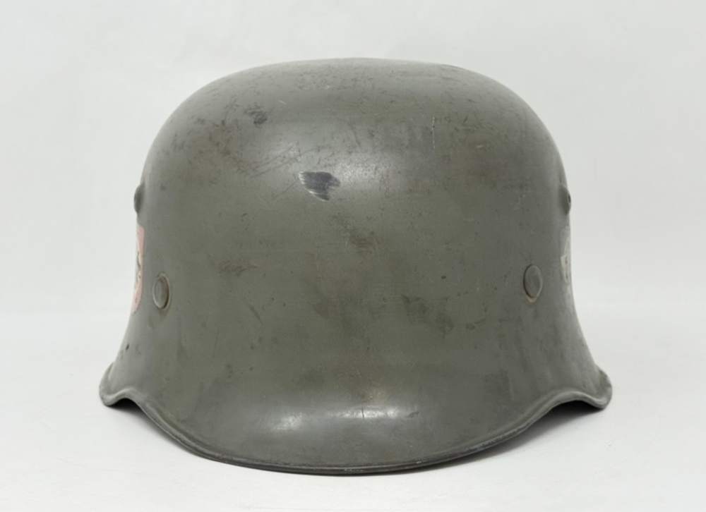 WW2 German M34 Double Decal Police HELMET SD SS WWII -img-3