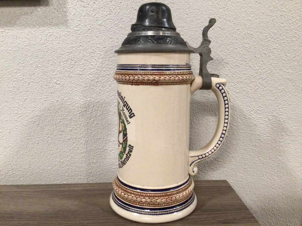 Original 1938 WWII German Jager Stein Named To A Sergeant— MINT-img-5