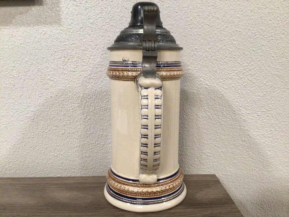Original 1938 WWII German Jager Stein Named To A Sergeant— MINT-img-6