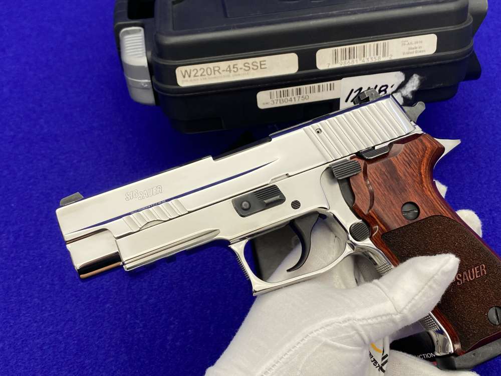 ULTIMATE BRIGHT STAINLESS Sig Sauer P220 ELITE 45ACP w/ Orig Box & 2 Mags-img-40