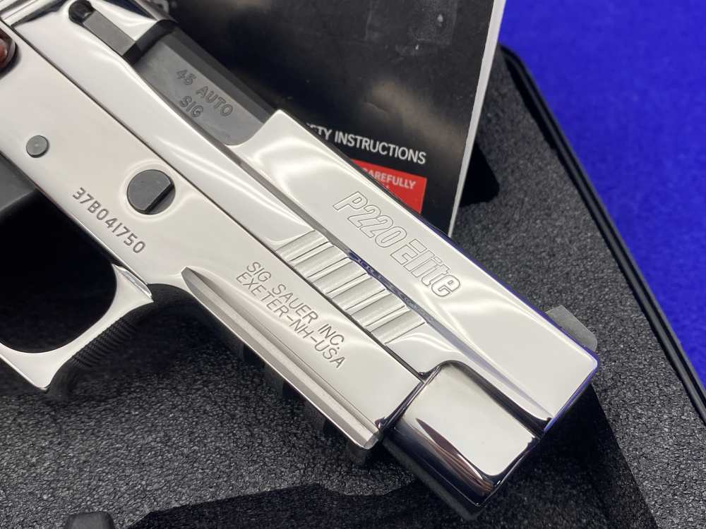 ULTIMATE BRIGHT STAINLESS Sig Sauer P220 ELITE 45ACP w/ Orig Box & 2 Mags-img-3