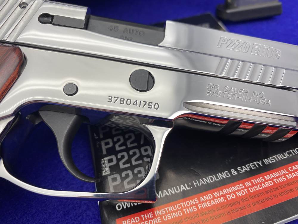 ULTIMATE BRIGHT STAINLESS Sig Sauer P220 ELITE 45ACP w/ Orig Box & 2 Mags-img-19
