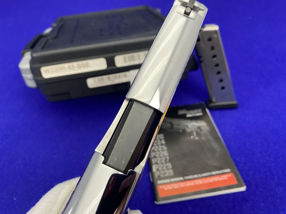 ULTIMATE BRIGHT STAINLESS Sig Sauer P220 ELITE 45ACP w/ Orig Box & 2 Mags-img-27