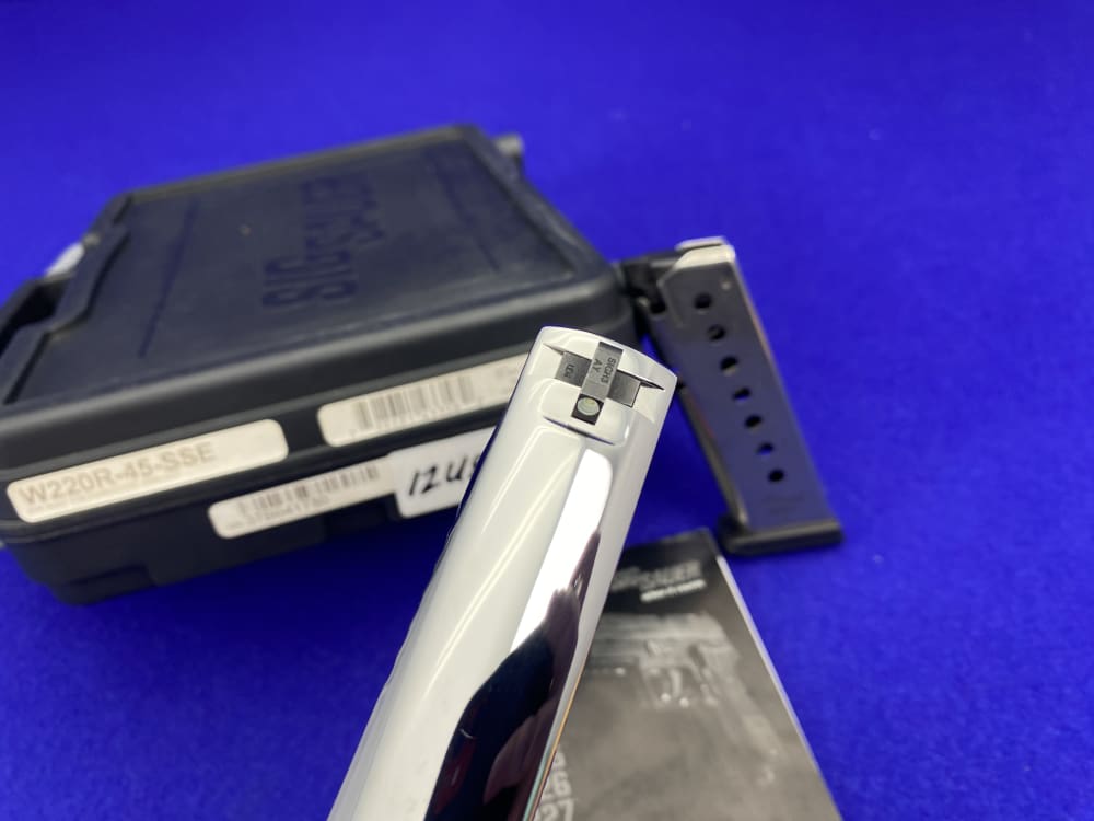 ULTIMATE BRIGHT STAINLESS Sig Sauer P220 ELITE 45ACP w/ Orig Box & 2 Mags-img-28