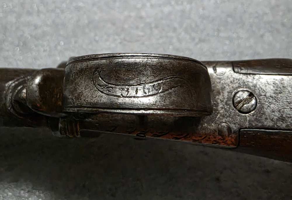 Antique Rotating Double Barrel Black Powder Pistol -img-16