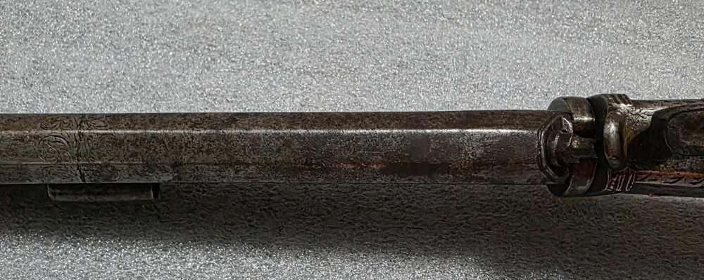 Antique Rotating Double Barrel Black Powder Pistol -img-13