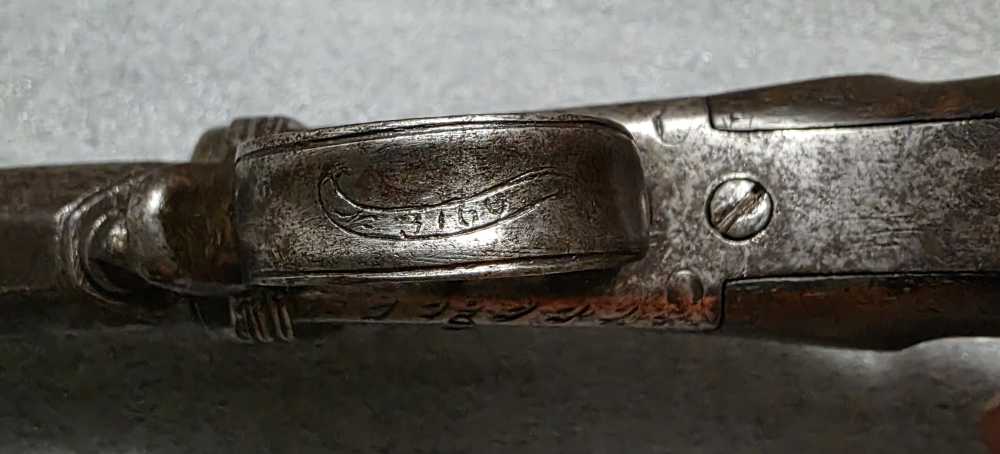 Antique Rotating Double Barrel Black Powder Pistol -img-15