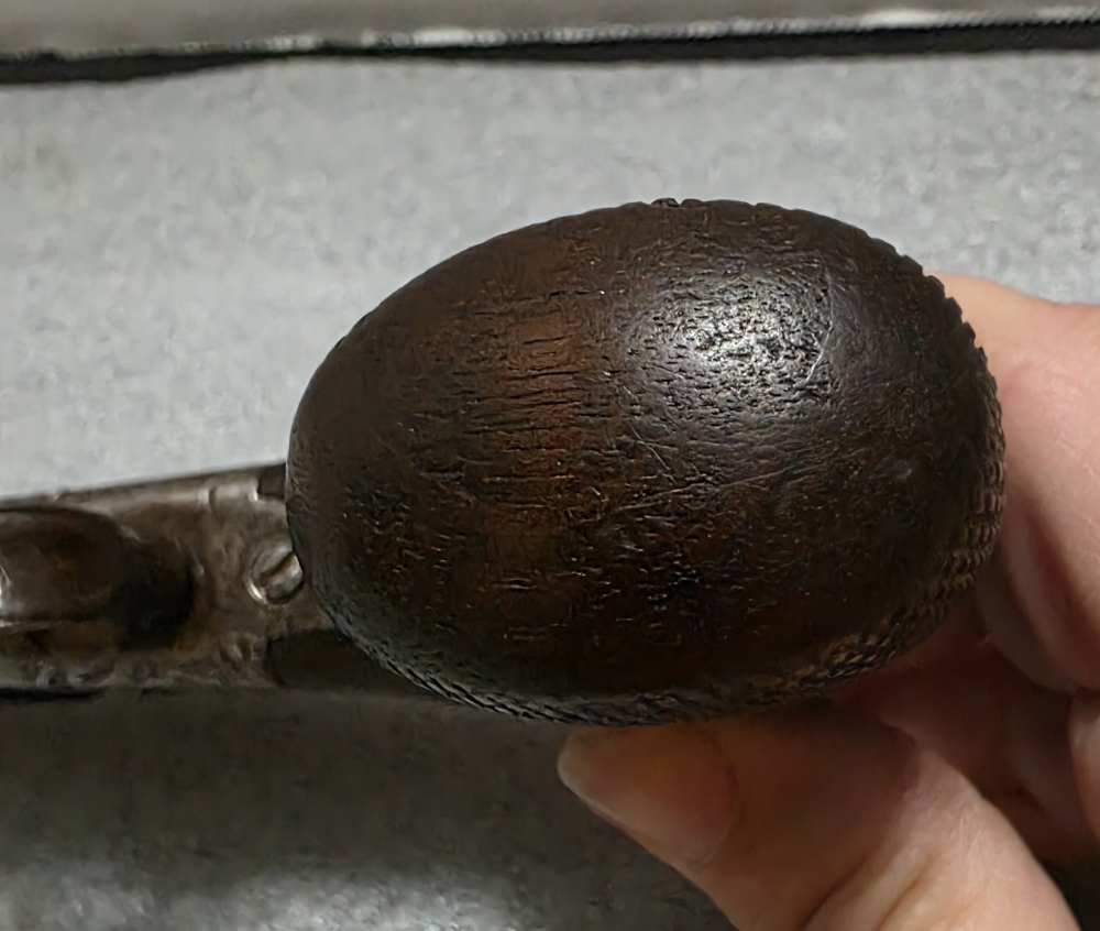 Antique Rotating Double Barrel Black Powder Pistol -img-18