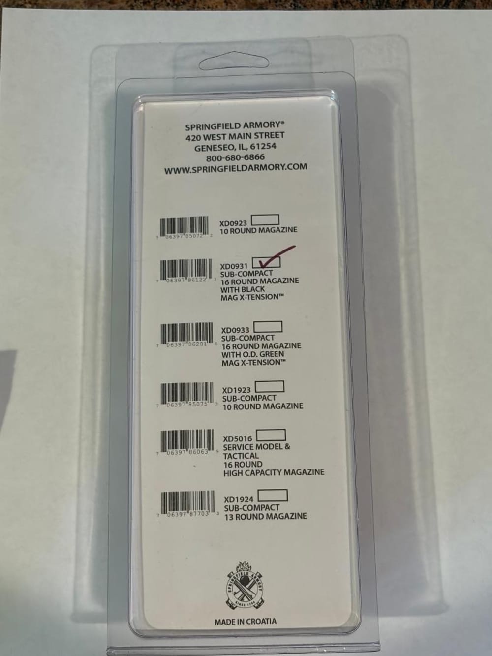Springfield XDM 9MM Sub-compact 16 round magazine (ONE) NEW in package-img-2
