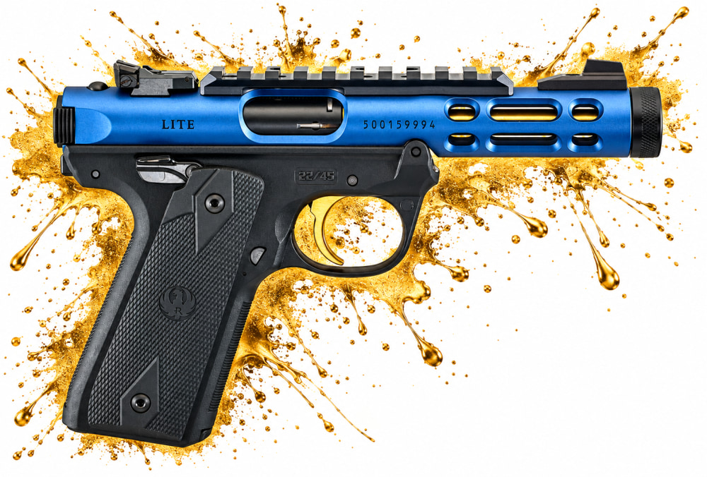 RUGER MARK IV 22/45 LITE .22 LR 4.4" 10RD BLUE/GOLD 43932-img-0
