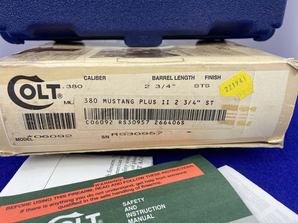 1994 Colt MK IV Series 80 Mustang Plus II .380ACP *COLLECTIBLE COLT PISTOL*-img-3