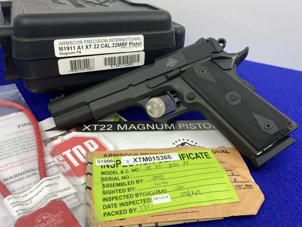 Rock Island Armory XTM-22 .22WMR 1911 Pistol 5" *DURABLE PARKERIZED FINISH*-img-0