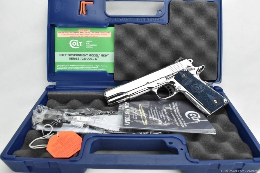 BRIGHT STAINLESS Colt Competition .38 SUPER GOVT 1911 Model O1073CCS  - NEW-img-20