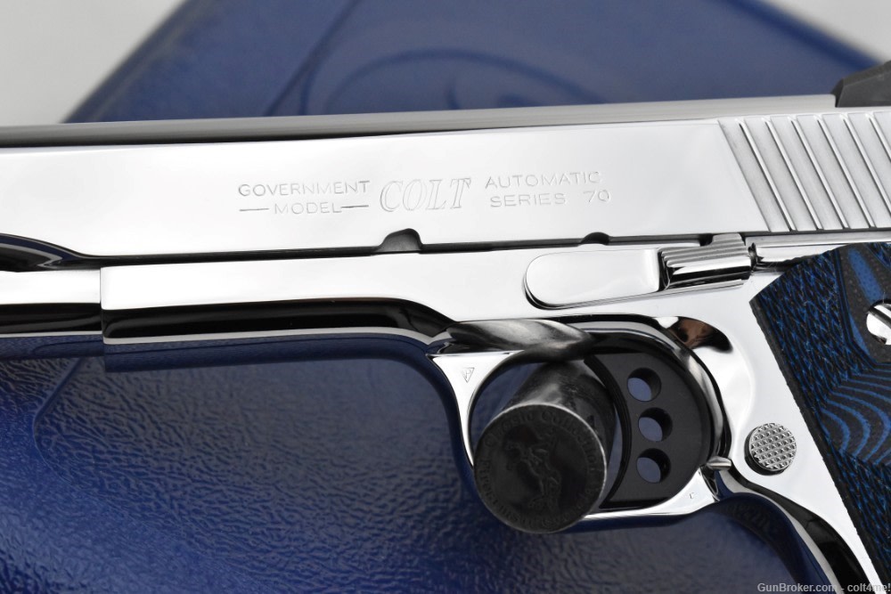 BRIGHT STAINLESS Colt Competition .38 SUPER GOVT 1911 Model O1073CCS  - NEW-img-3