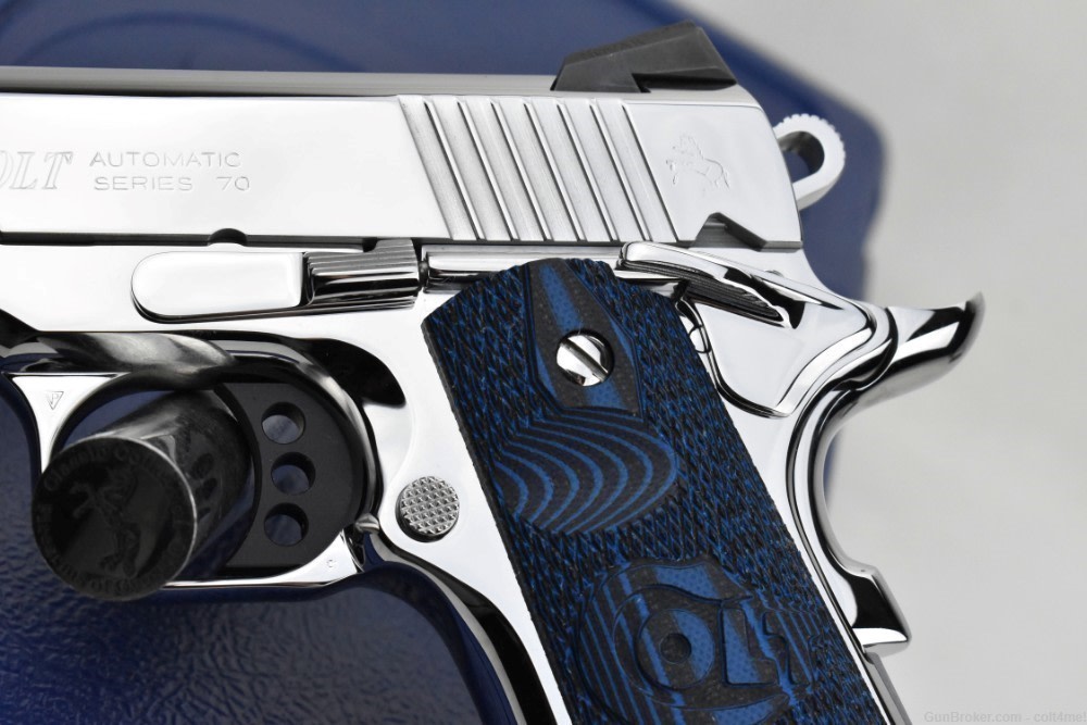 BRIGHT STAINLESS Colt Competition .38 SUPER GOVT 1911 Model O1073CCS  - NEW-img-2