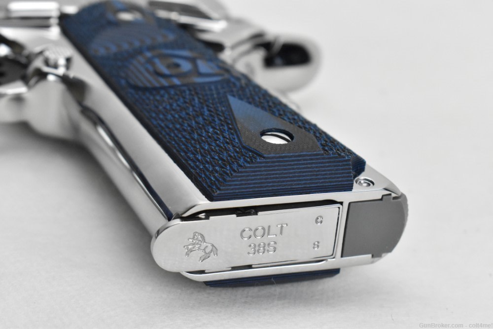 BRIGHT STAINLESS Colt Competition .38 SUPER GOVT 1911 Model O1073CCS  - NEW-img-18