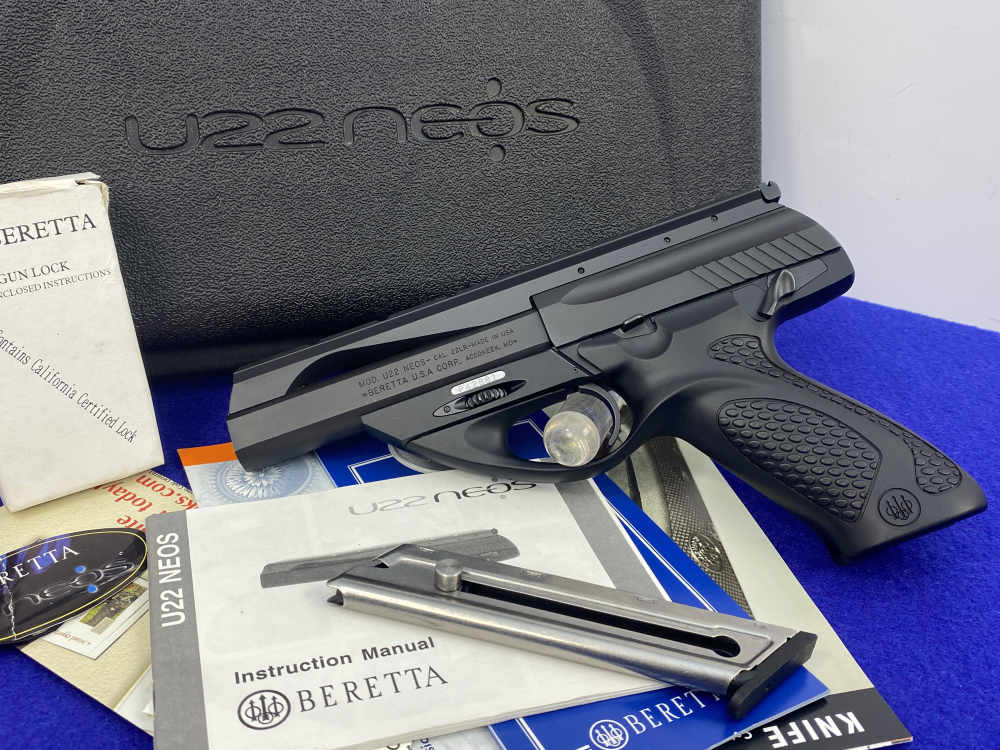 Beretta U22 Neos .22 LR Pistol Black 4.5" *FULL LENGTH TOP WEAVER RAIL*-img-0