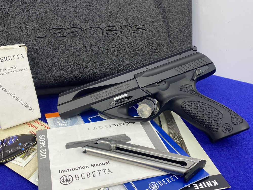 Beretta U22 Neos .22 LR Pistol Black 4.5" *FULL LENGTH TOP WEAVER RAIL*-img-2