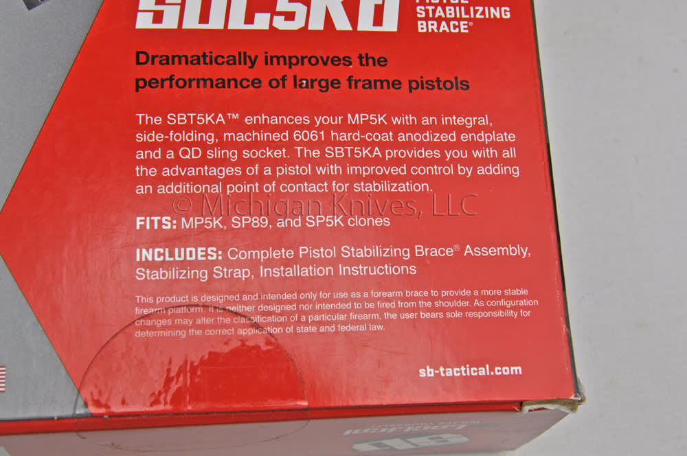 NIB SB-Tactical SBT5KA Pistol Stabilizing Brace for HK MP5K, SP89 & Clones-img-1