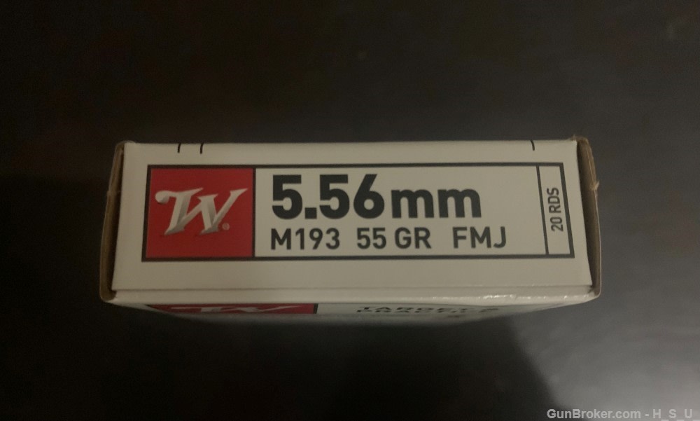 100 Rounds Winchester USA 5.56 M193 Ammo 55 Grain FMJ .556 223 -img-1