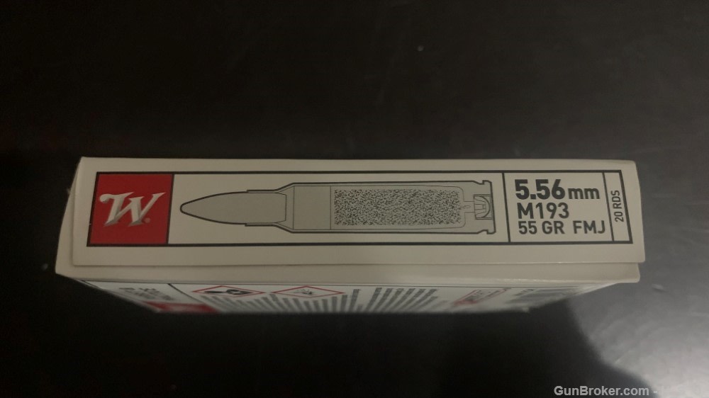 100 Rounds Winchester USA 5.56 M193 Ammo 55 Grain FMJ .556 223 -img-0