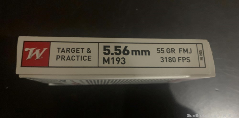 100 Rounds Winchester USA 5.56 M193 Ammo 55 Grain FMJ .556 223 -img-2