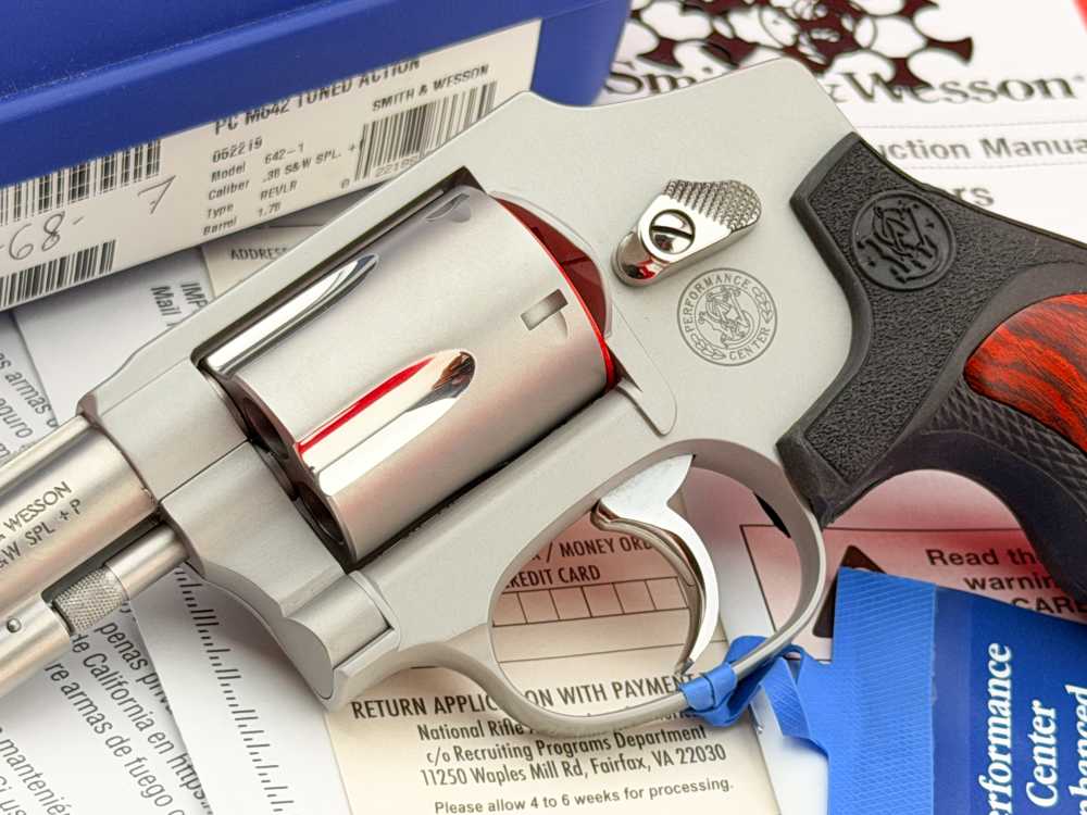 STUNNING S&W Performance Center Model 642-1 Tuned Action .38 Spl +P 1.87"-img-6