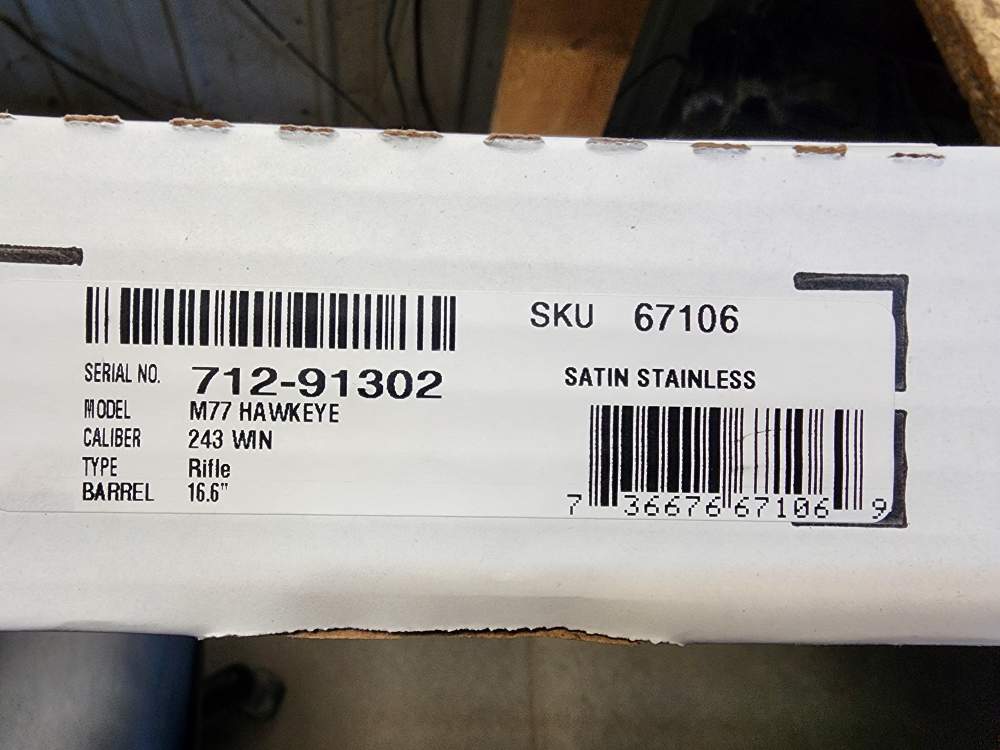 PICS! NEW RUGER HAWKEYE HUNTER 243 WINCHESTER 16 SS THREADED STAINLESS M 77-img-1