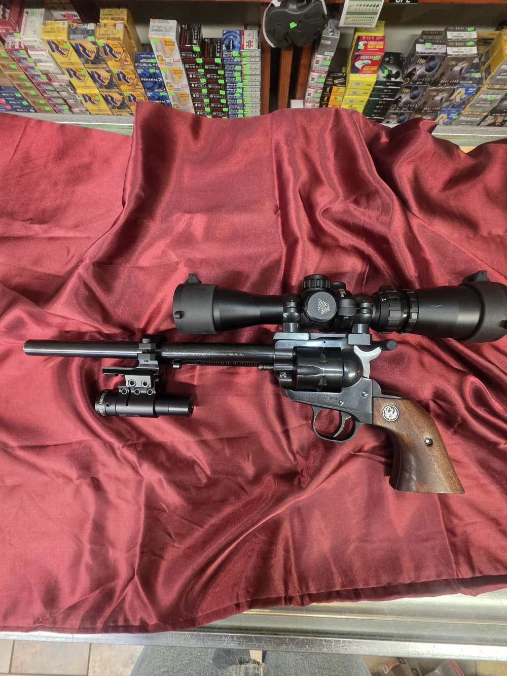 Ruger Single Six Scoped and Laser 9.5 BBL 22LR Revolver Minty-img-1