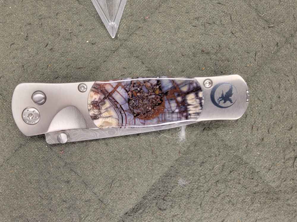 NIGHTHAWK CUSTOM WITH SANTa FE STONE WORKS MAMMOTH IVORY POCKET KNIFE-img-2