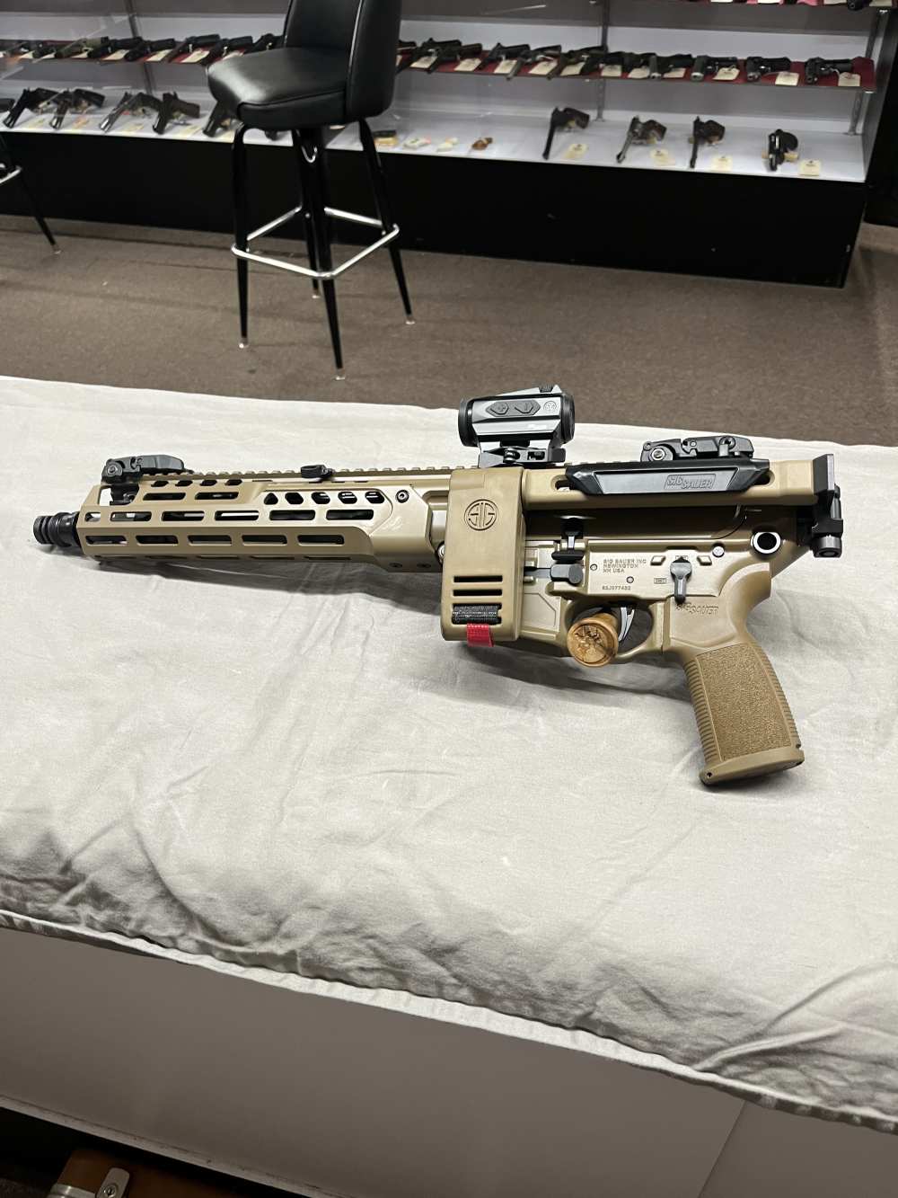 Sig Sauer PMCX 223 11" folding brace Flat dark earth w/extras 98% or better-img-12