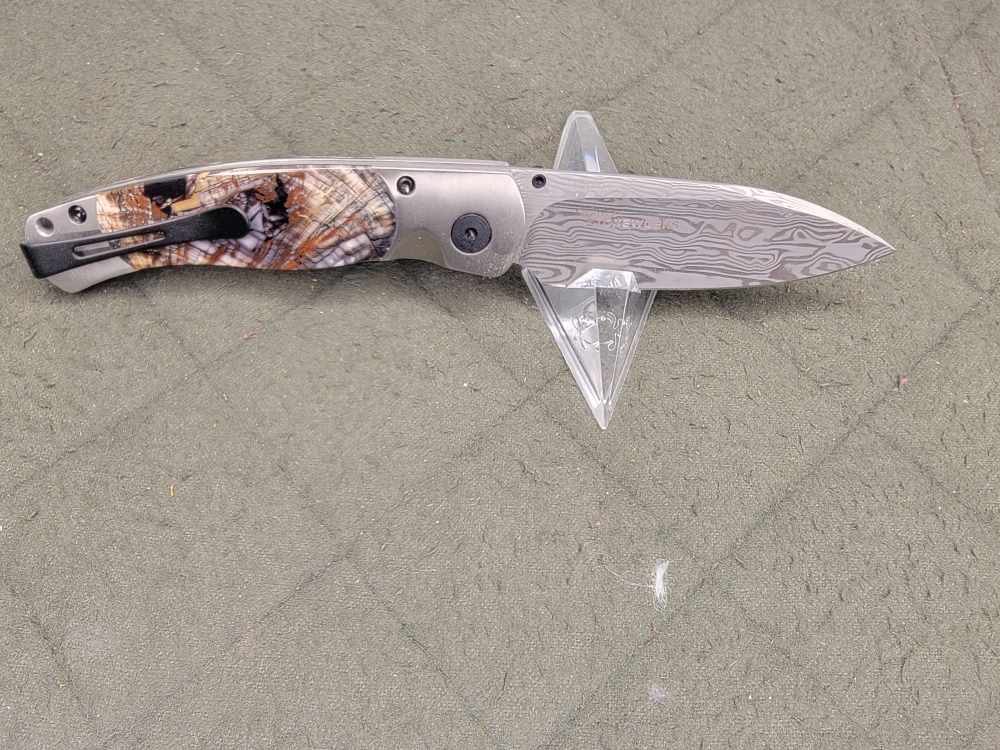 NIGHTHAWK CUSTOM AND SANTA FE STONE WORKS CUSTOM MAMMOTH IVORY POCKET KNIFE-img-0