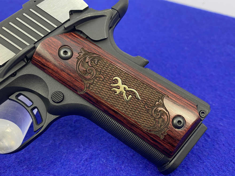 Browning 1911-380 Black Label Medallion .380 ACP *ENGRAVED ROSEWOOD GRIPS*-img-5