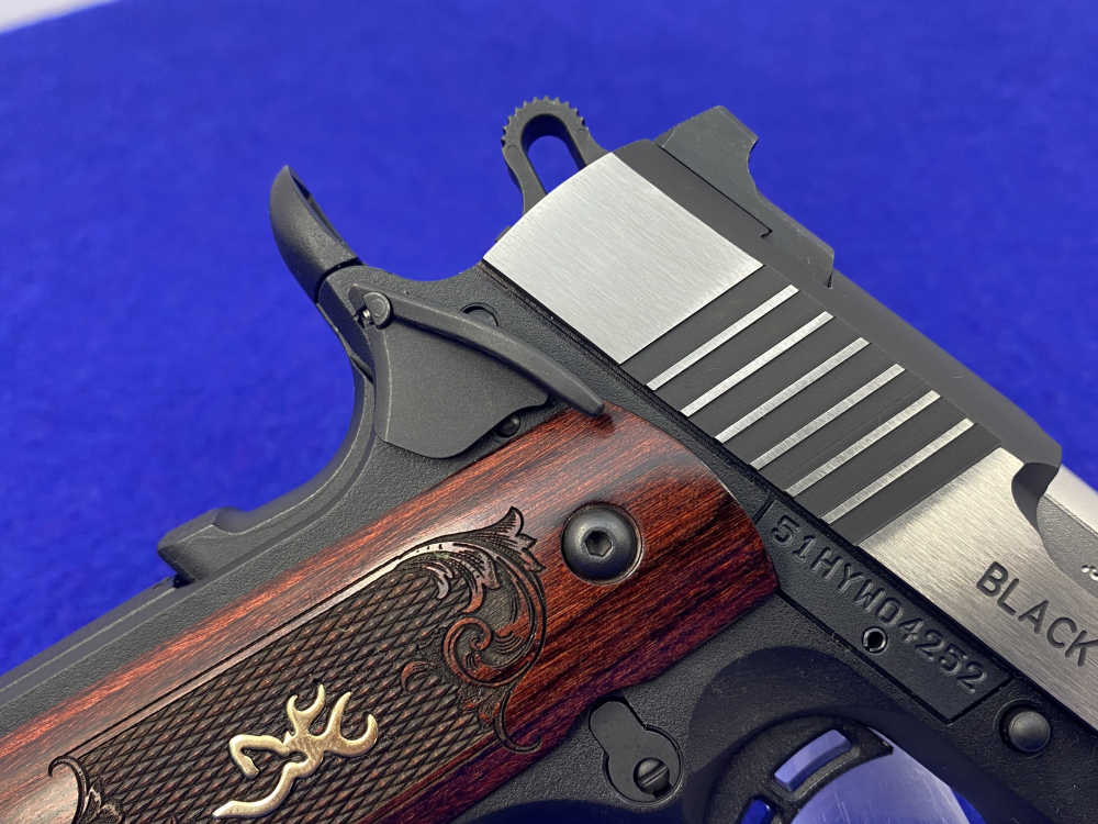 Browning 1911-380 Black Label Medallion .380 ACP *ENGRAVED ROSEWOOD GRIPS*-img-11