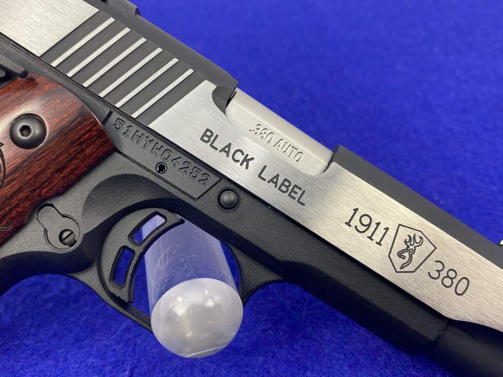 Browning 1911-380 Black Label Medallion .380 ACP *ENGRAVED ROSEWOOD GRIPS*-img-12