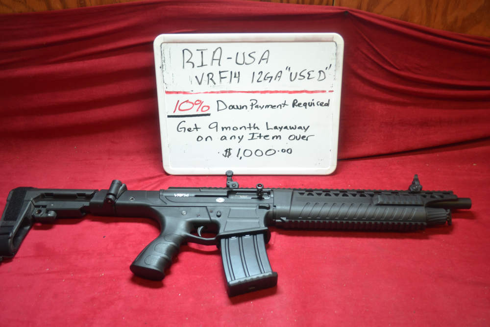 RIA-USA VRF14 12GA 14"Barrel w/Brace Pistol Grip Firearm Used.-img-0