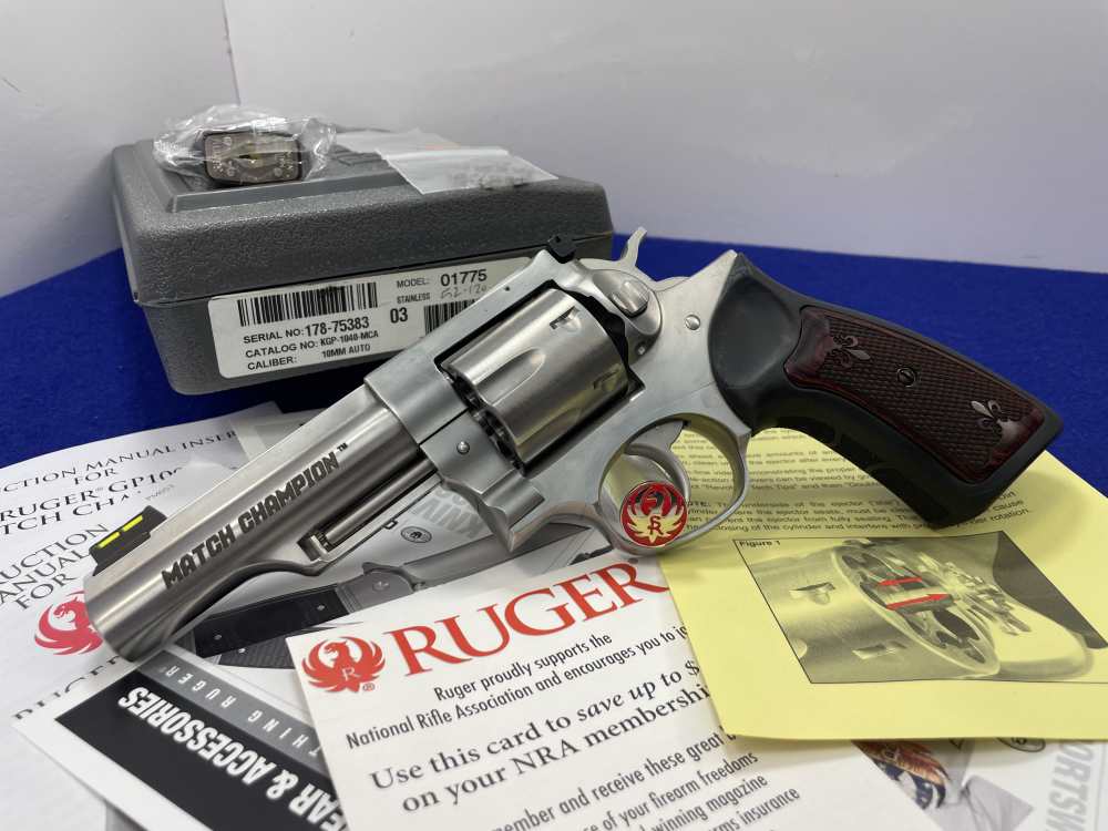 2018 Ruger GP100 Match Champion 10mm 4.2" SS *DEPENDABLE DA/SA REVOLVER*-img-2