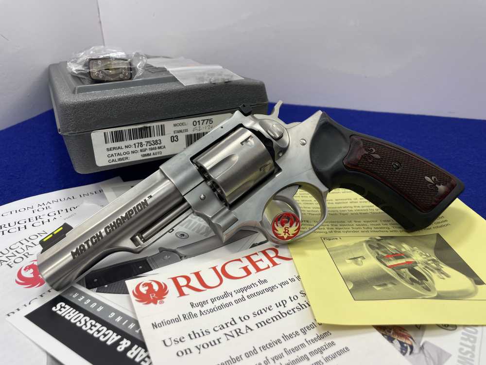 2018 Ruger GP100 Match Champion 10mm 4.2" SS *DEPENDABLE DA/SA REVOLVER*-img-0