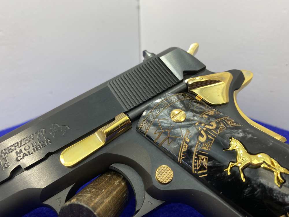 Colt MK IV Series 70 Gov .45 ACP Blue 5" *STRIKING 24K GOLD-PLATED ACCENT*-img-11