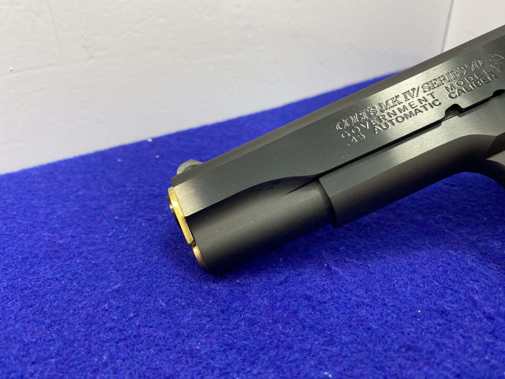 Colt MK IV Series 70 Gov .45 ACP Blue 5" *STRIKING 24K GOLD-PLATED ACCENT*-img-14