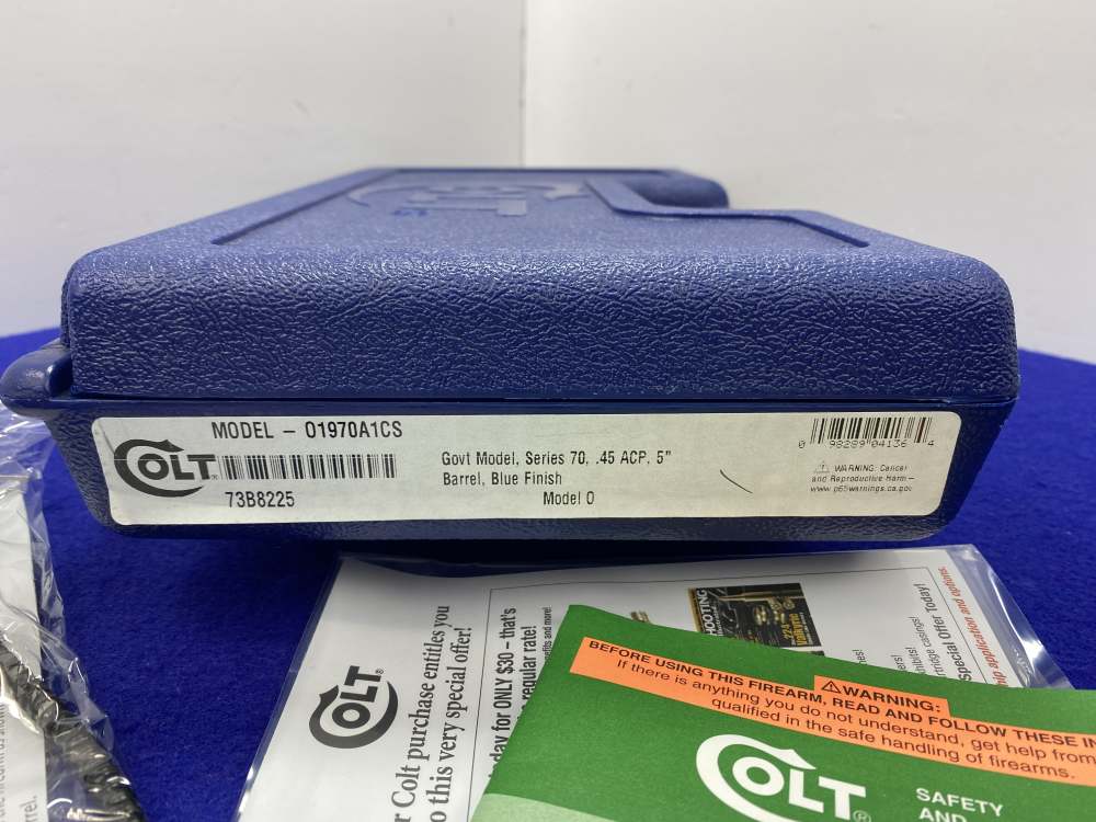 Colt MK IV Series 70 Gov .45 ACP Blue 5" *STRIKING 24K GOLD-PLATED ACCENT*-img-4