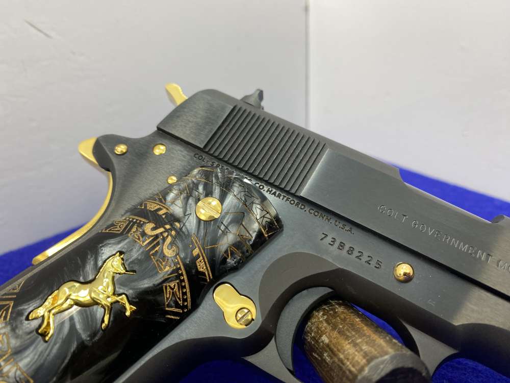 Colt MK IV Series 70 Gov .45 ACP Blue 5" *STRIKING 24K GOLD-PLATED ACCENT*-img-19