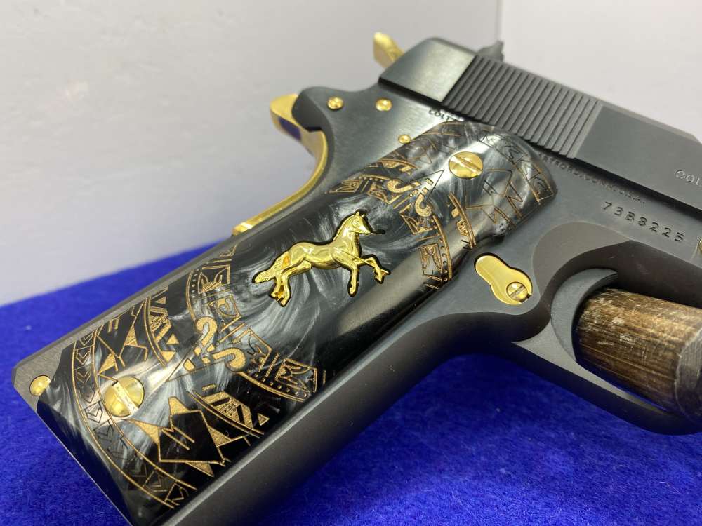 Colt MK IV Series 70 Gov .45 ACP Blue 5" *STRIKING 24K GOLD-PLATED ACCENT*-img-18